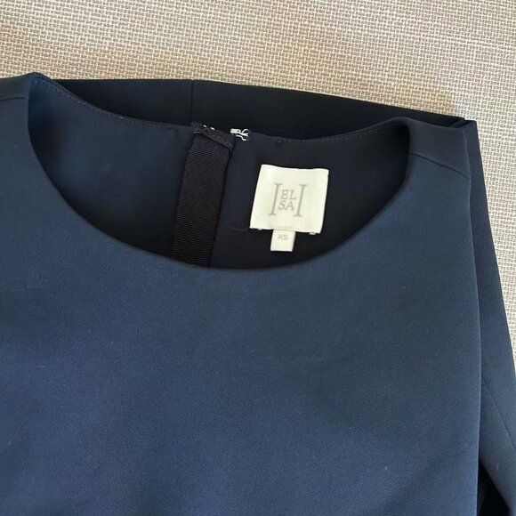 Elegant Black Long-Sleeve Mini Dress - Picture 8 of 13